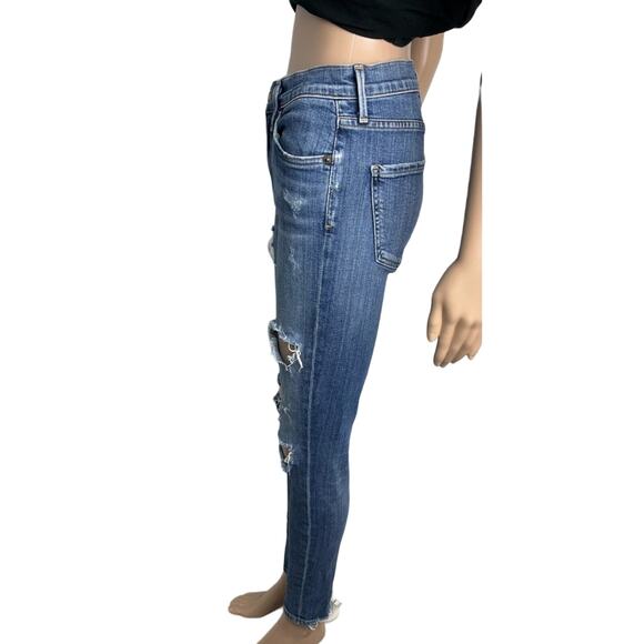 AGOLDE Women's Sophie High Rise Stretch Distressed Ripped Skinny Jeans - Picture 3 of 12